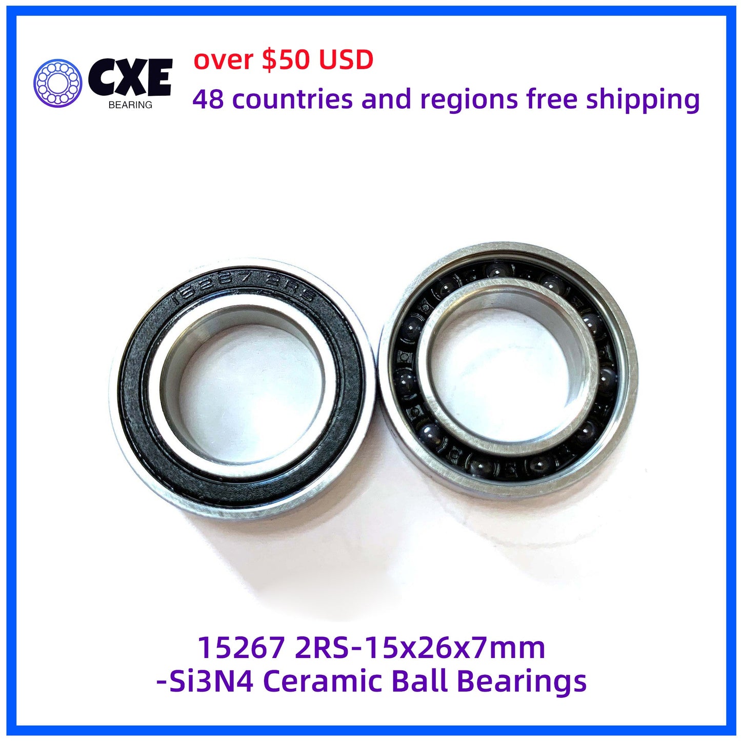 Vòng bi gốm 15267 2RS-15x26x7mm-Si3N4