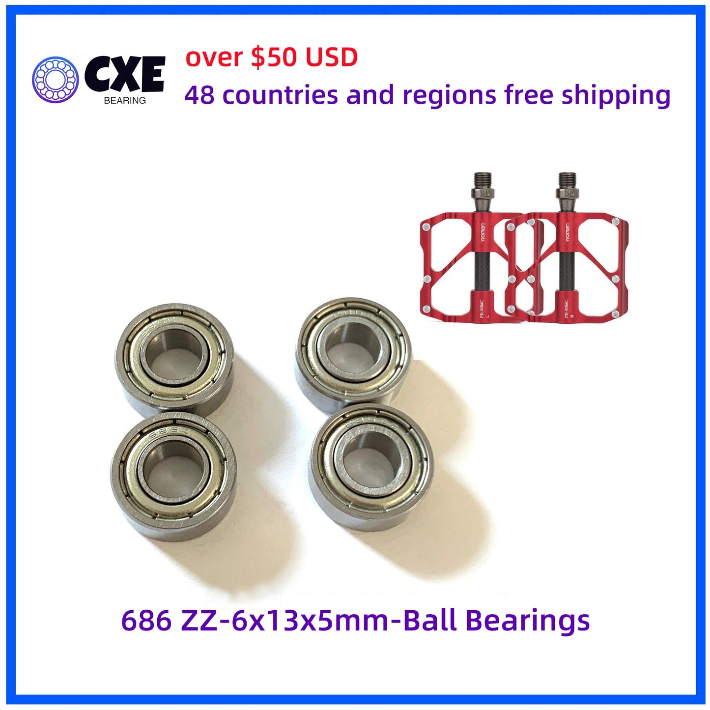686 ZZ-6x13x5mm-Ball Bearings