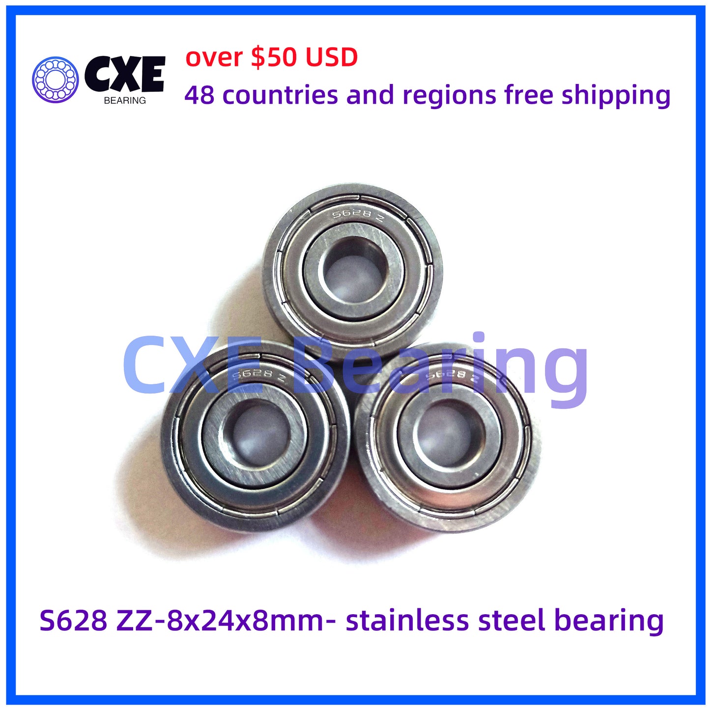 S628 ZZ-8x24x8mm- stainless steel bearing