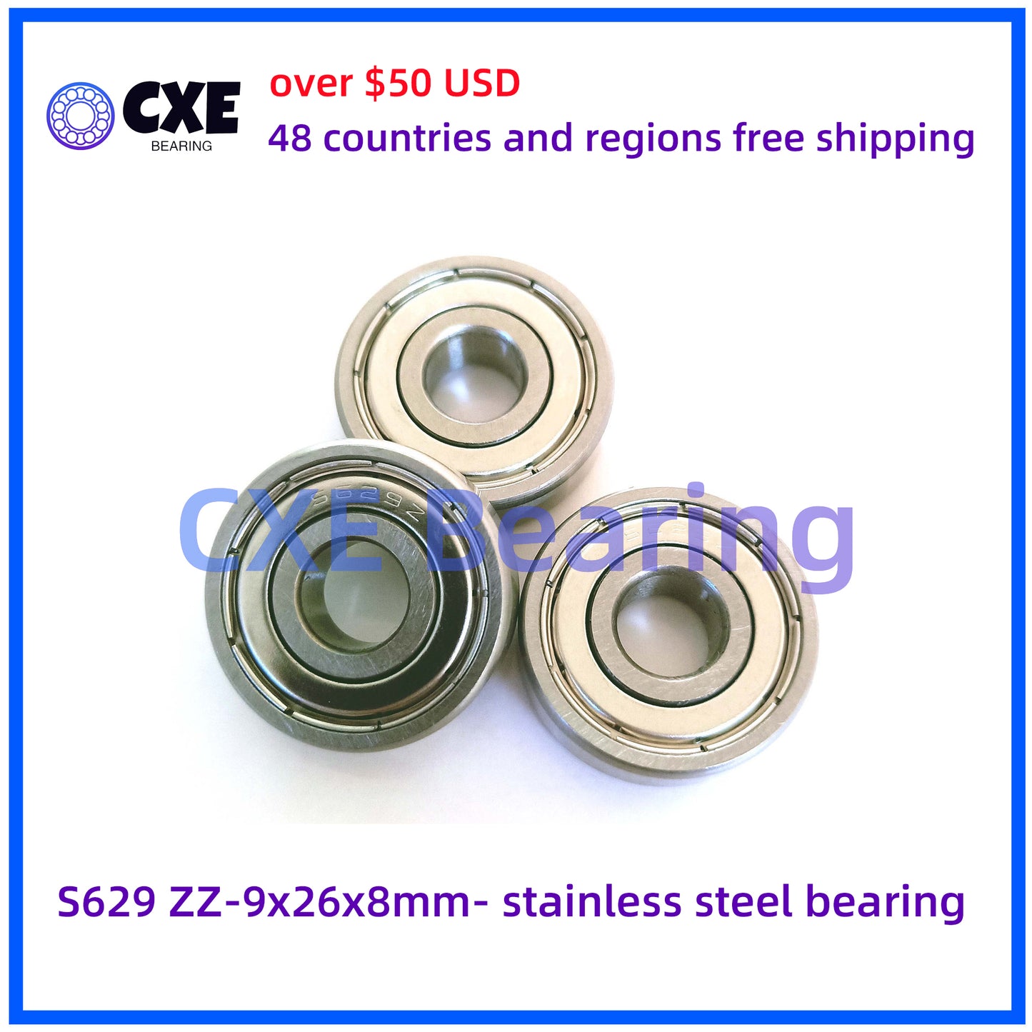 S629 ZZ-9x26x8mm- stainless steel bearing