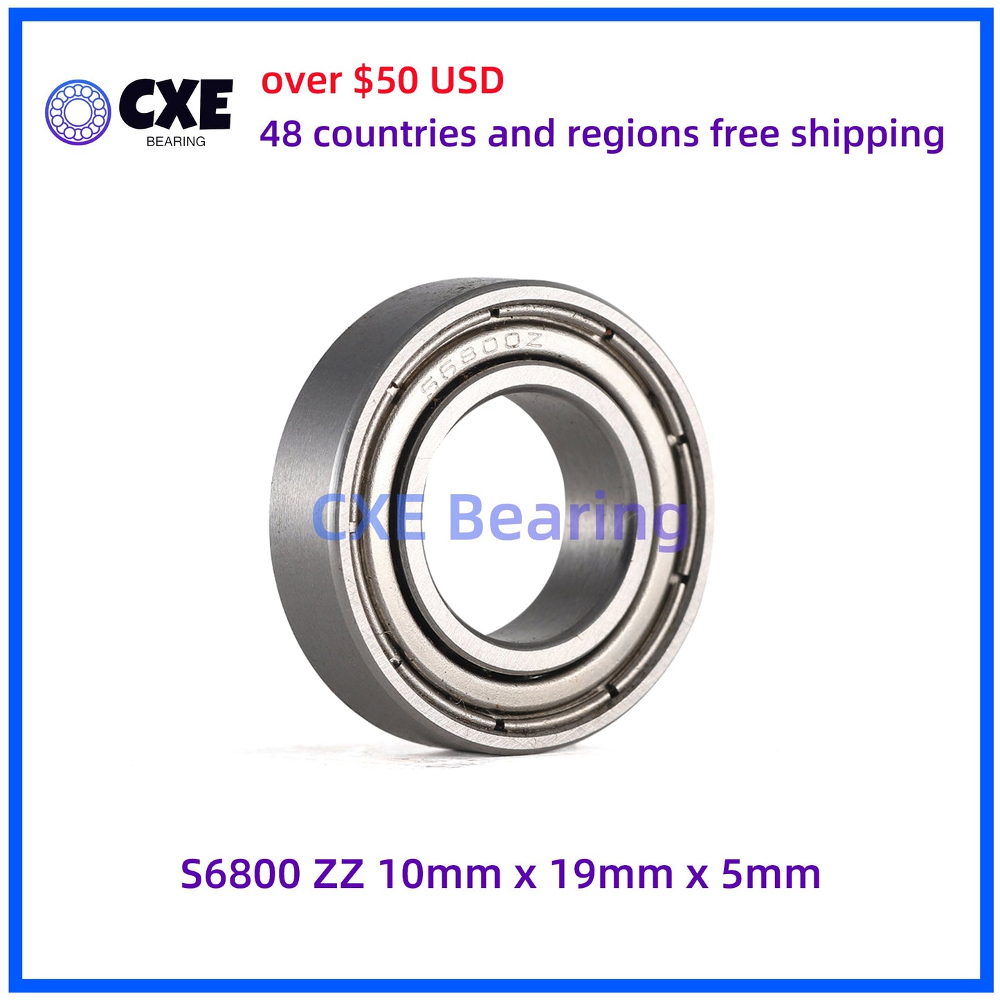 Vòng bi thép không gỉ S61800-ZZ 10mm*19mm*5mm