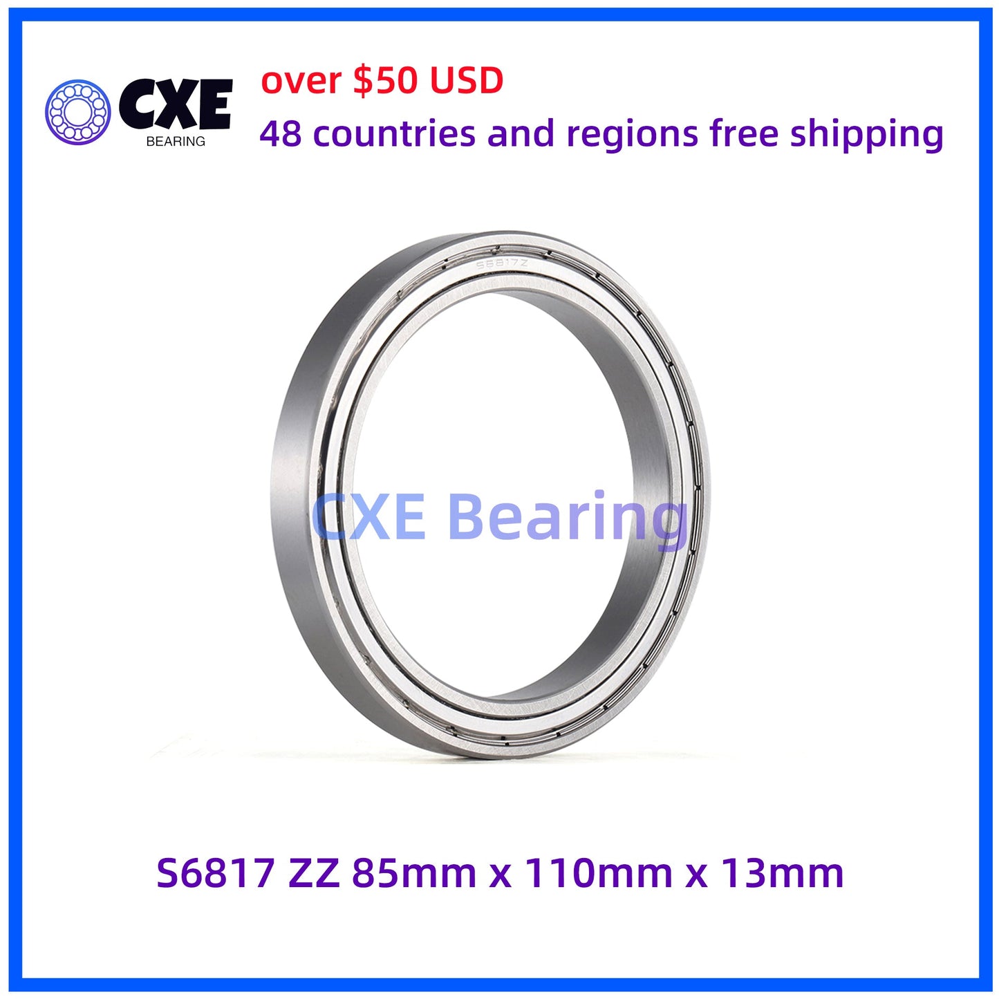 Vòng bi thép không gỉ S61817-ZZ 85mm*110mm*13mm