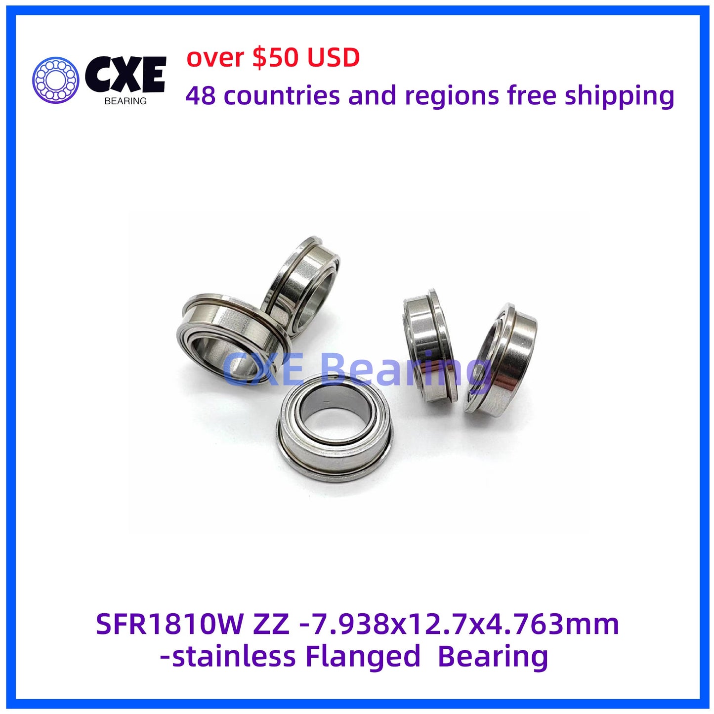 SFR1810W ZZ -7.938x12.7x4.763mm-Vòng bi bích không gỉ