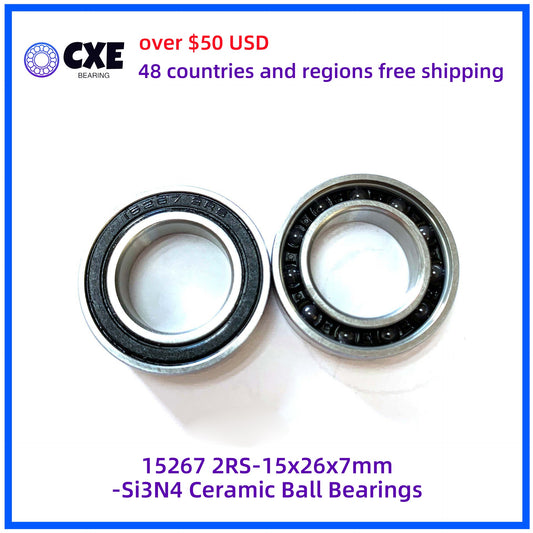 15267 2RS-15x26x7mm-Si3N4 Ceramic Ball Bearings