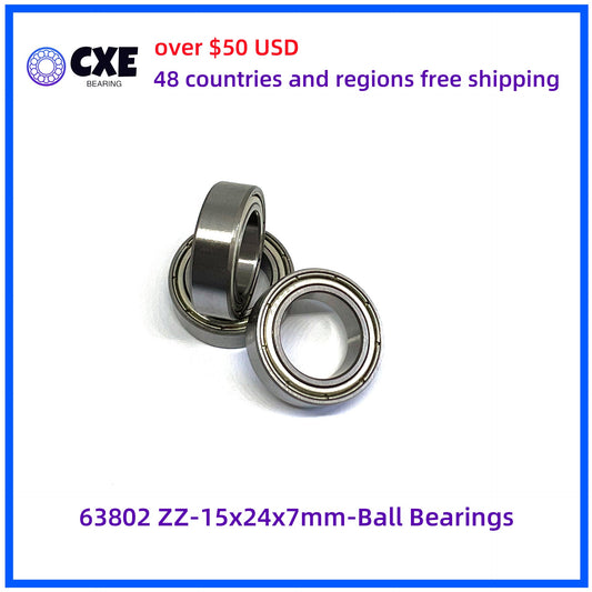 63802 ZZ-15x24x7mm-Ball Bearings