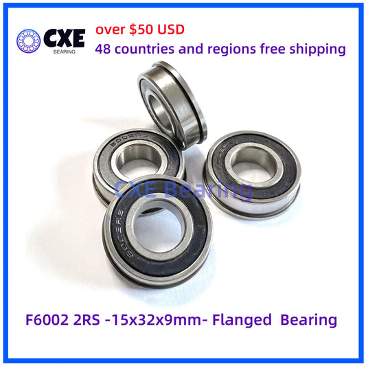 F6002 2RS -15x32x9mm- Flanged  Bearing