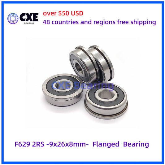 F629 2RS -9x26x8mm-  Flanged  Bearing