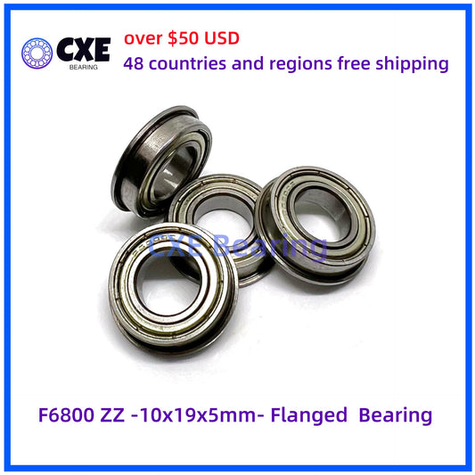 F6800 ZZ -10x19x5mm- Flanged  Bearing