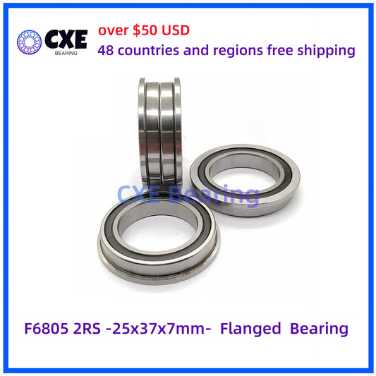 F6805 2RS -25x37x7mm-  Flanged  Bearing