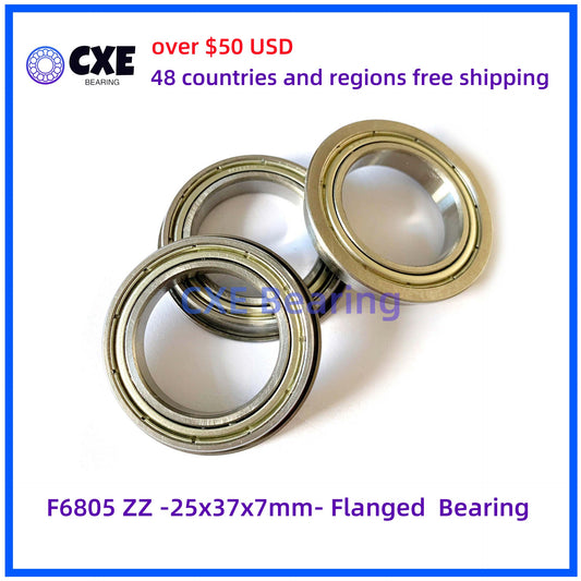 F6805 ZZ -25x37x7mm- Flanged  Bearing