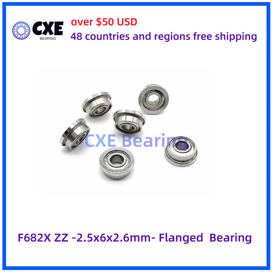 F682X ZZ -2.5x6x2.6mm- Flanged  Bearing