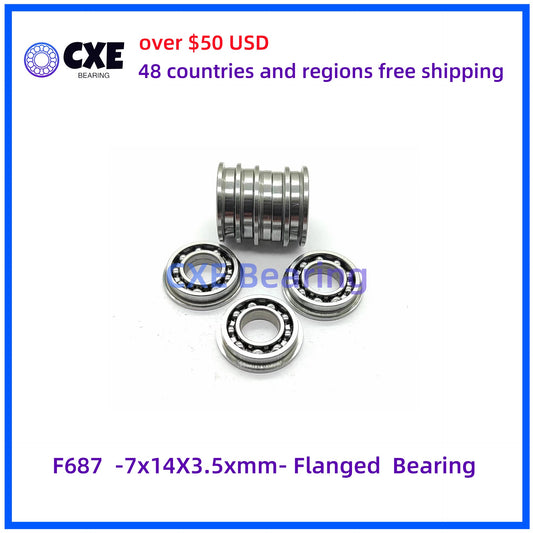 F687  -7x14X3.5xmm- Flanged  Bearing