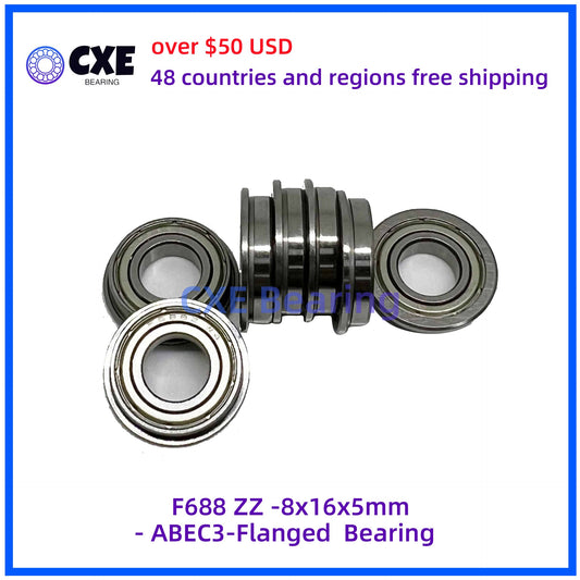 F688 ZZ -8x16x5mm- ABEC3-Flanged  Bearing