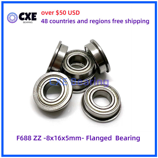 F688 ZZ -8x16x5mm- Flanged  Bearing