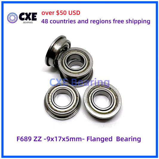 F689 ZZ -9x17x5mm- Flanged  Bearing