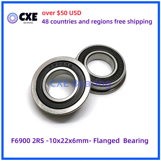 F6900 2RS -10x22x6mm- Flanged  Bearing