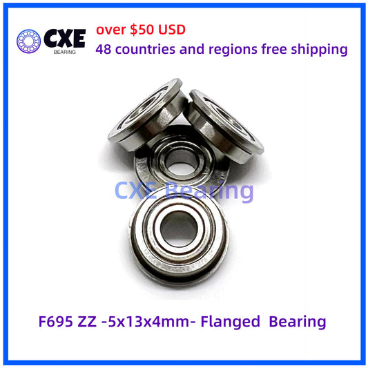 F695 ZZ -5x13x4mm- Flanged  Bearing