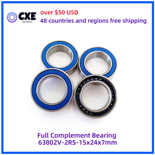 Full Complement Bearing 63802V-2RS-15x24x7mm