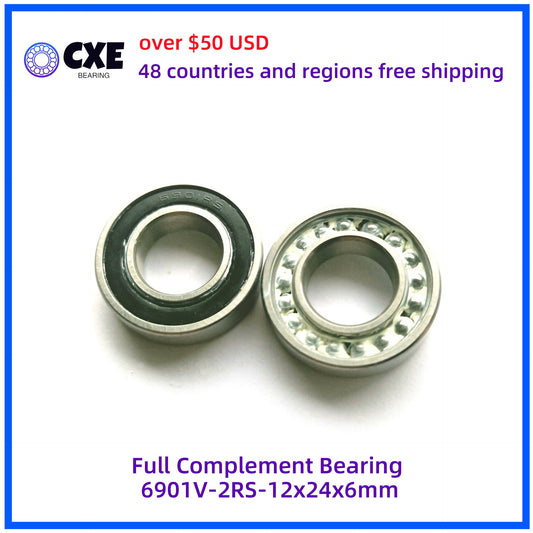 Full Complement Bearing 6901V-2RS-12x24x6mm