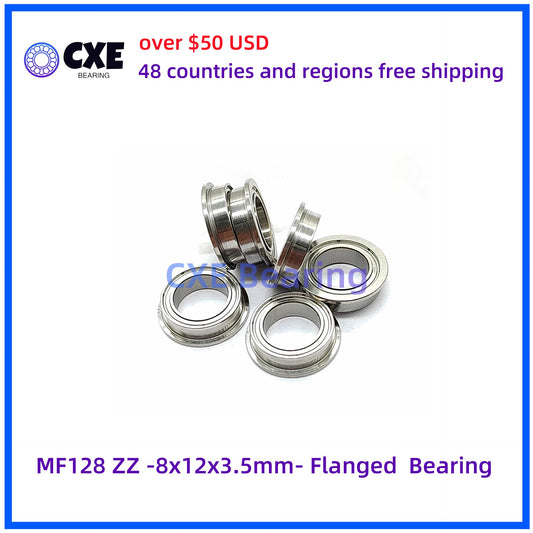 MF128 ZZ -8x12x3.5mm- Flanged  Bearing