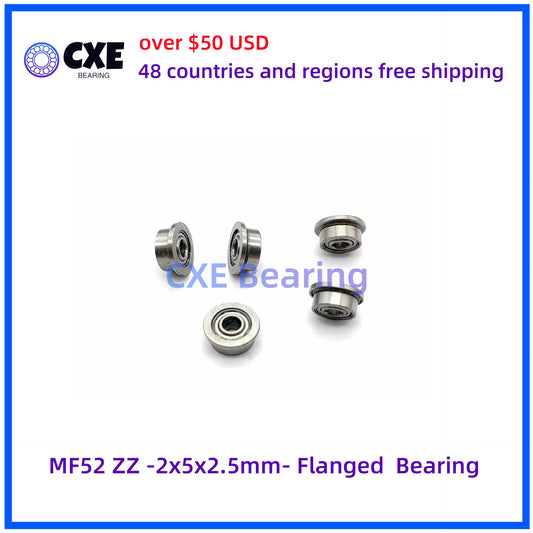 MF52 ZZ -2x5x2.5mm- Flanged  Bearing