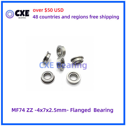 MF74 ZZ -4x7x2.5mm- Flanged  Bearing