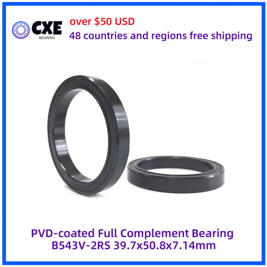 PVD-coated Full Complement Bearing B543V-2RS 39.7x50.8x7.14mm