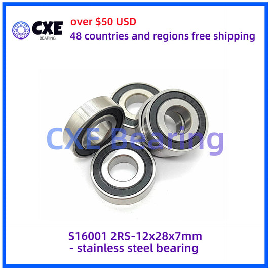 S16001 2RS  12mm*28mm*7mm Stainless Steel Bearings