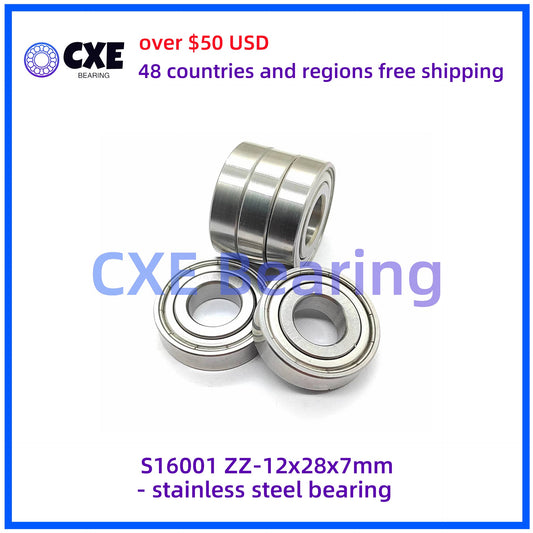 S16001 ZZ  12mm*28mm*7mm Stainless Steel Bearings