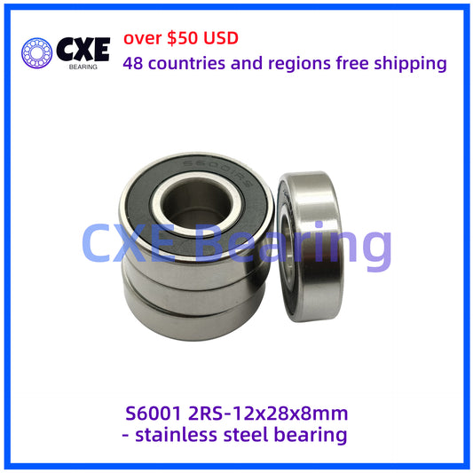 S6001 2RS-12x28x8mm- stainless steel bearing