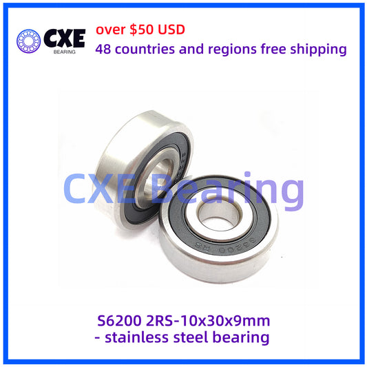 S6200 2RS-10x30x9mm- stainless steel bearing