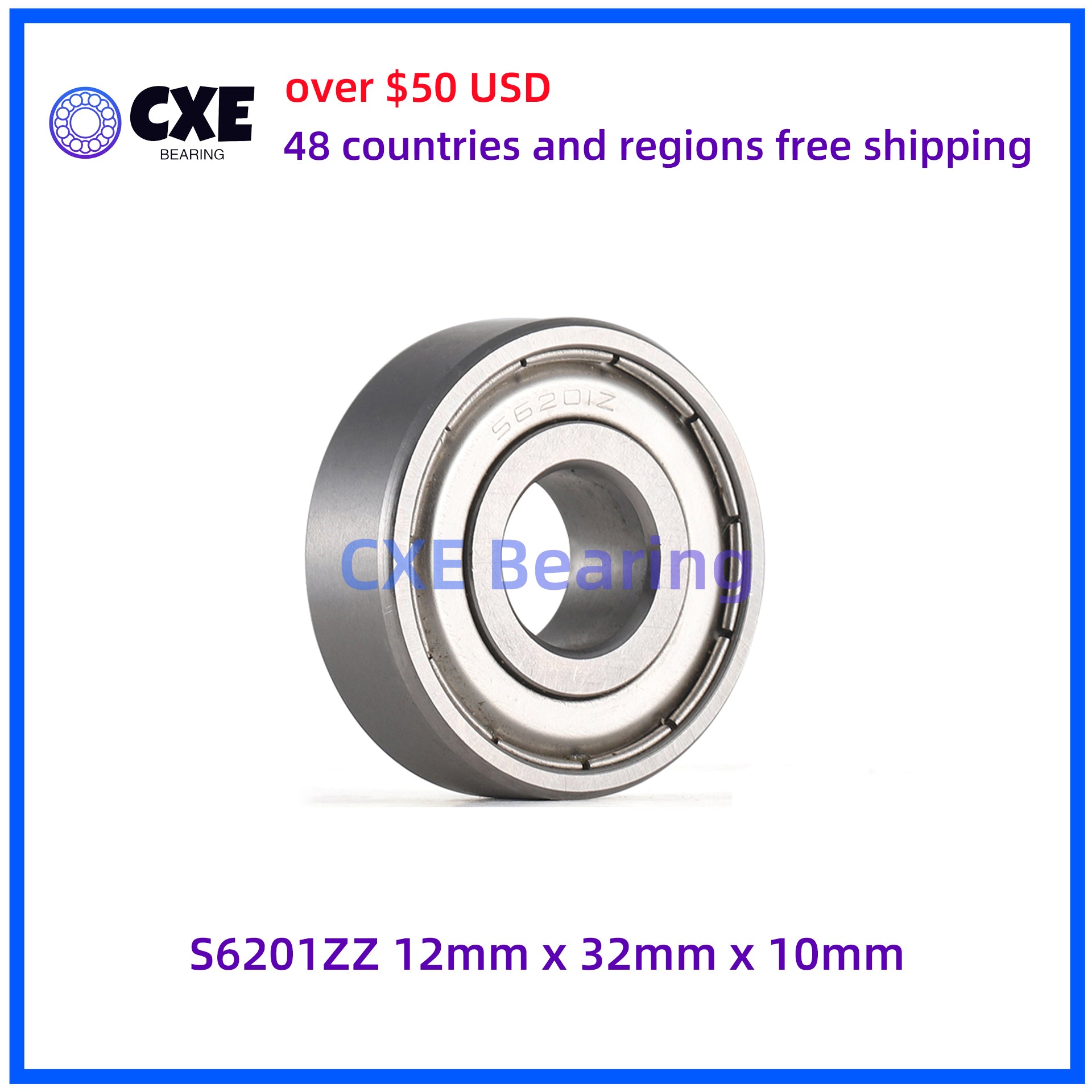 S6201-ZZ  12mm*32mm*10mm Stainless Steel Bearings