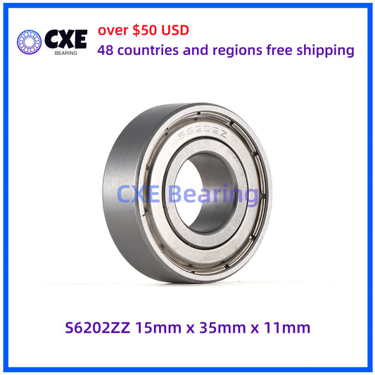 S6202-ZZ  15mm*35mm*11mm Stainless Steel Bearings