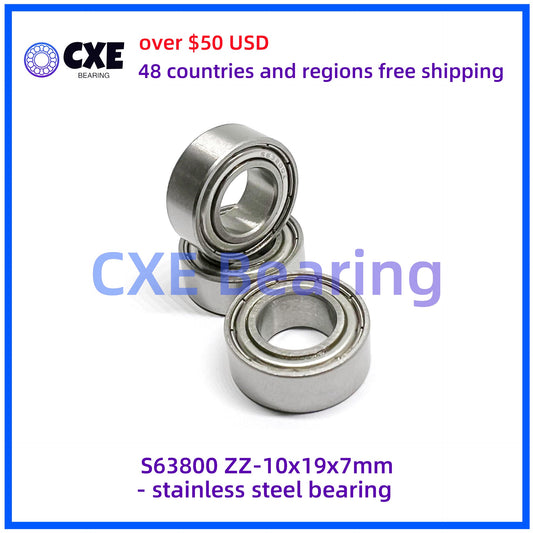 S63800 ZZ 10x19x7mm Stainless Steel Bearings