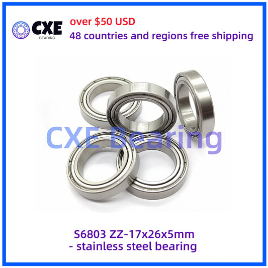 S61803-ZZ  17mm*26mm*5mm Stainless Steel Bearings