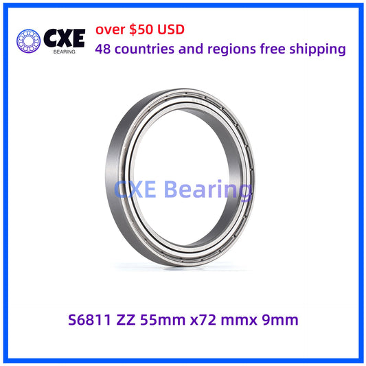 S61811-ZZ  55mm*72mm*9mm Stainless Steel Bearings