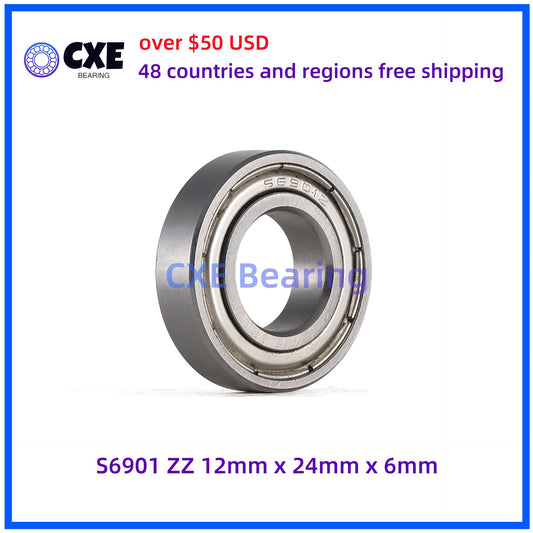 Vòng bi thép không gỉ S61901-ZZ 12mm*24mm*6mm