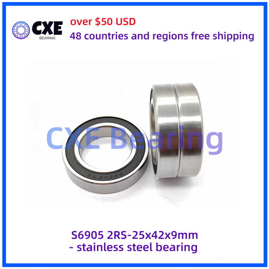 S61905-2RS  25mm*42mm*9mm Stainless Steel Bearings