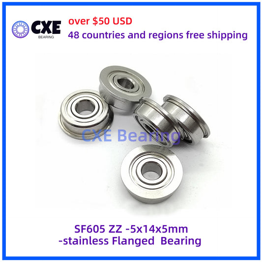 SF605 ZZ -5x14x5mm-stainless Flanged  Bearing