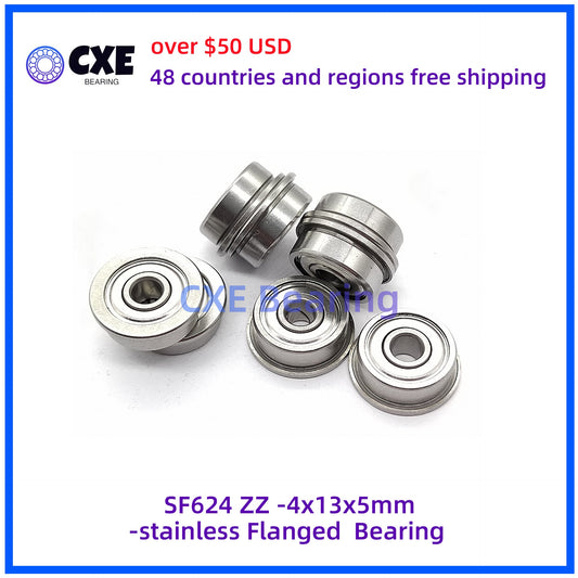 SF624 ZZ -4x13x5mm-stainless Flanged  Bearing