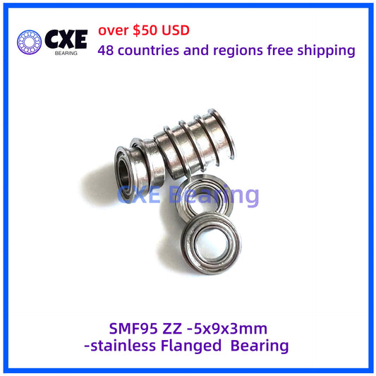 SMF95 ZZ -5x9x3mm-stainless Flanged  Bearing